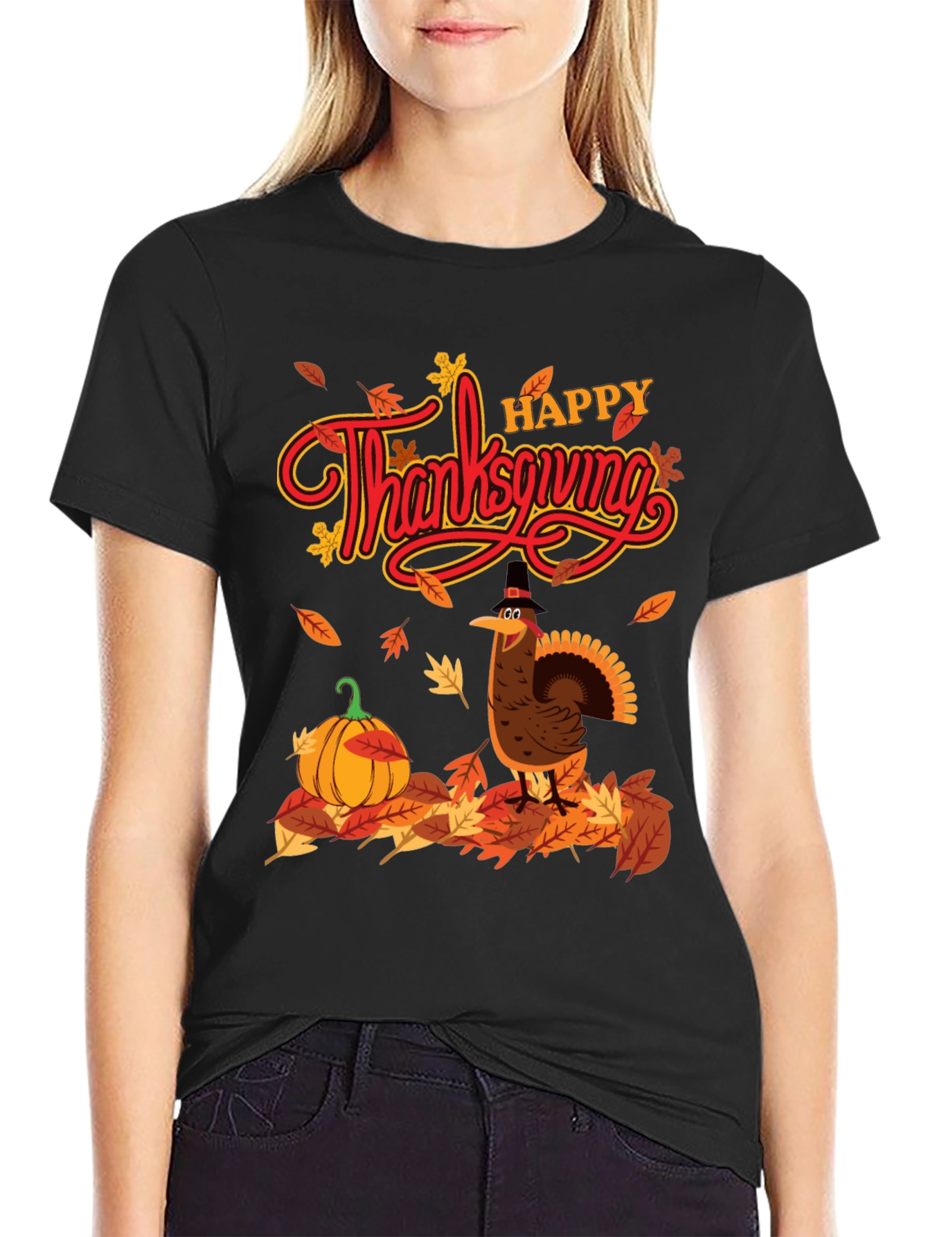 Thanksgiving Turkey Graphic T-Shirt