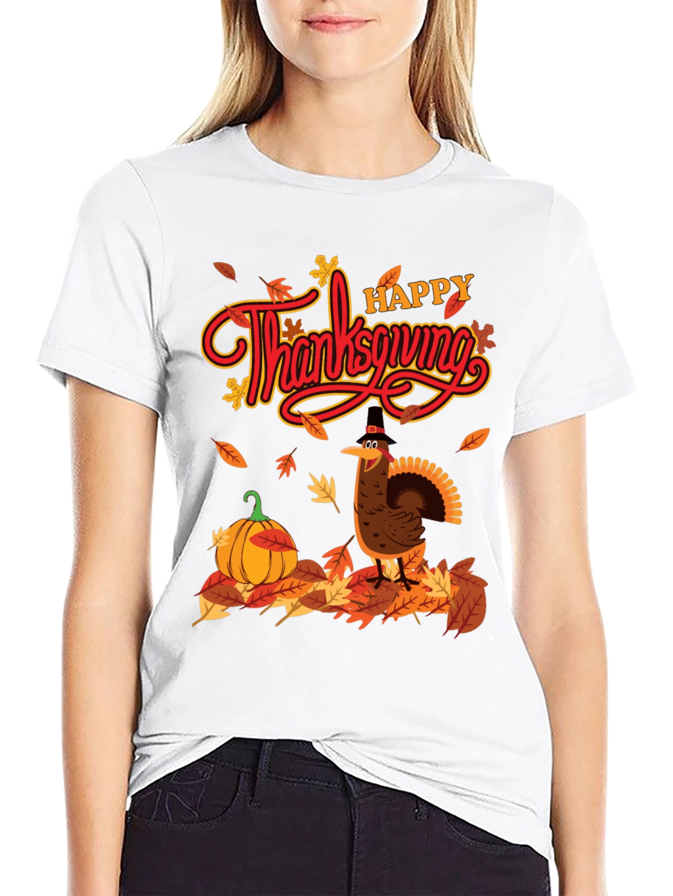 Thanksgiving Turkey Graphic T-Shirt