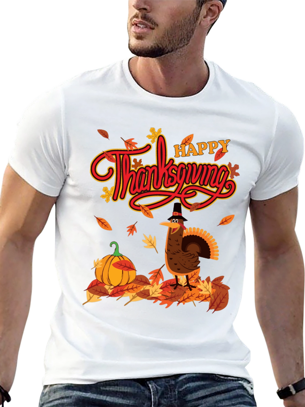 Thanksgiving Turkey Graphic T-Shirt