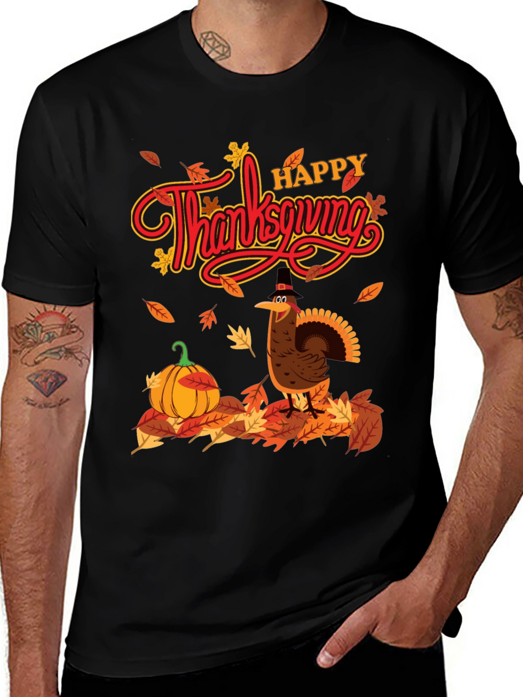 Thanksgiving Turkey Graphic T-Shirt