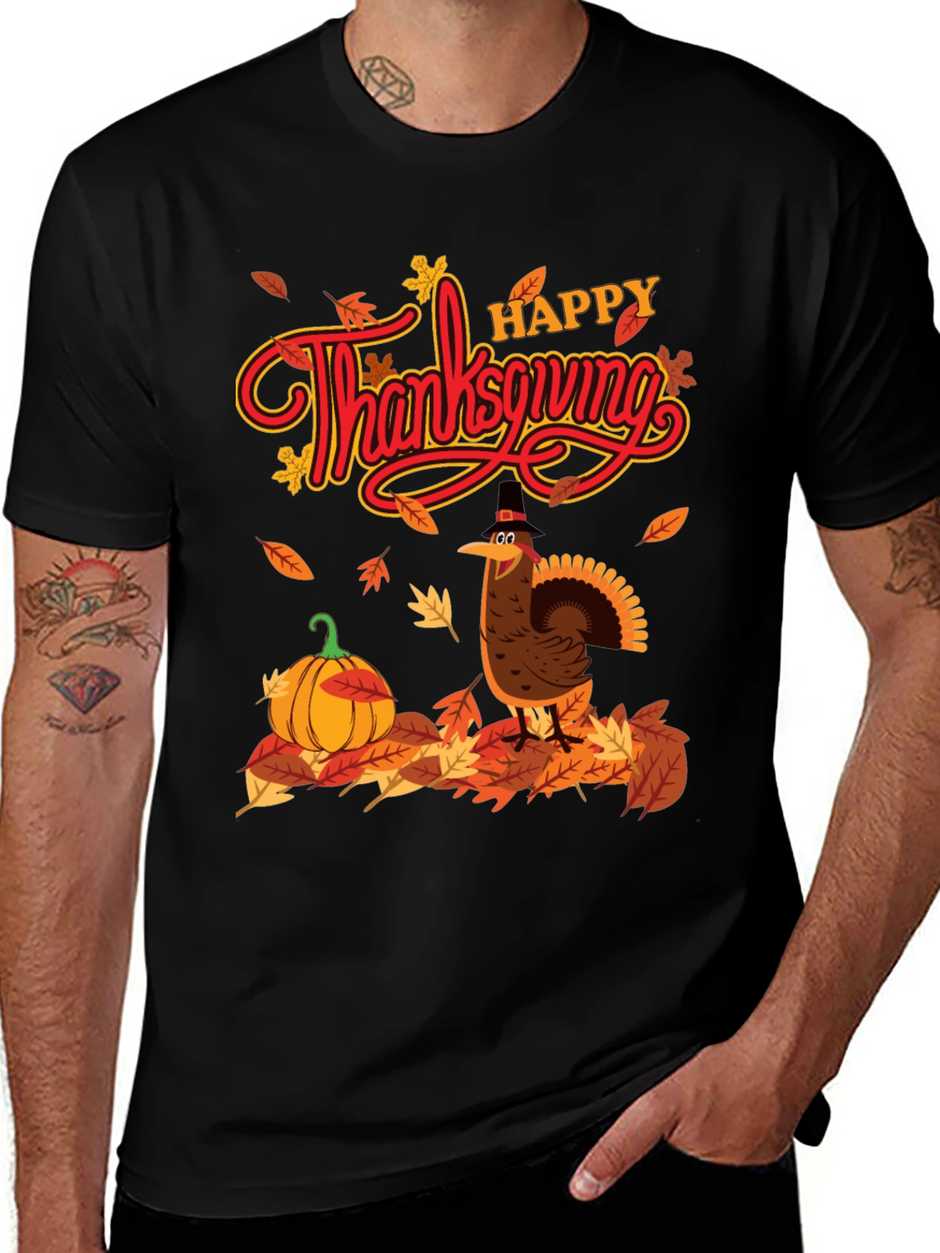 Thanksgiving Turkey Graphic T-Shirt