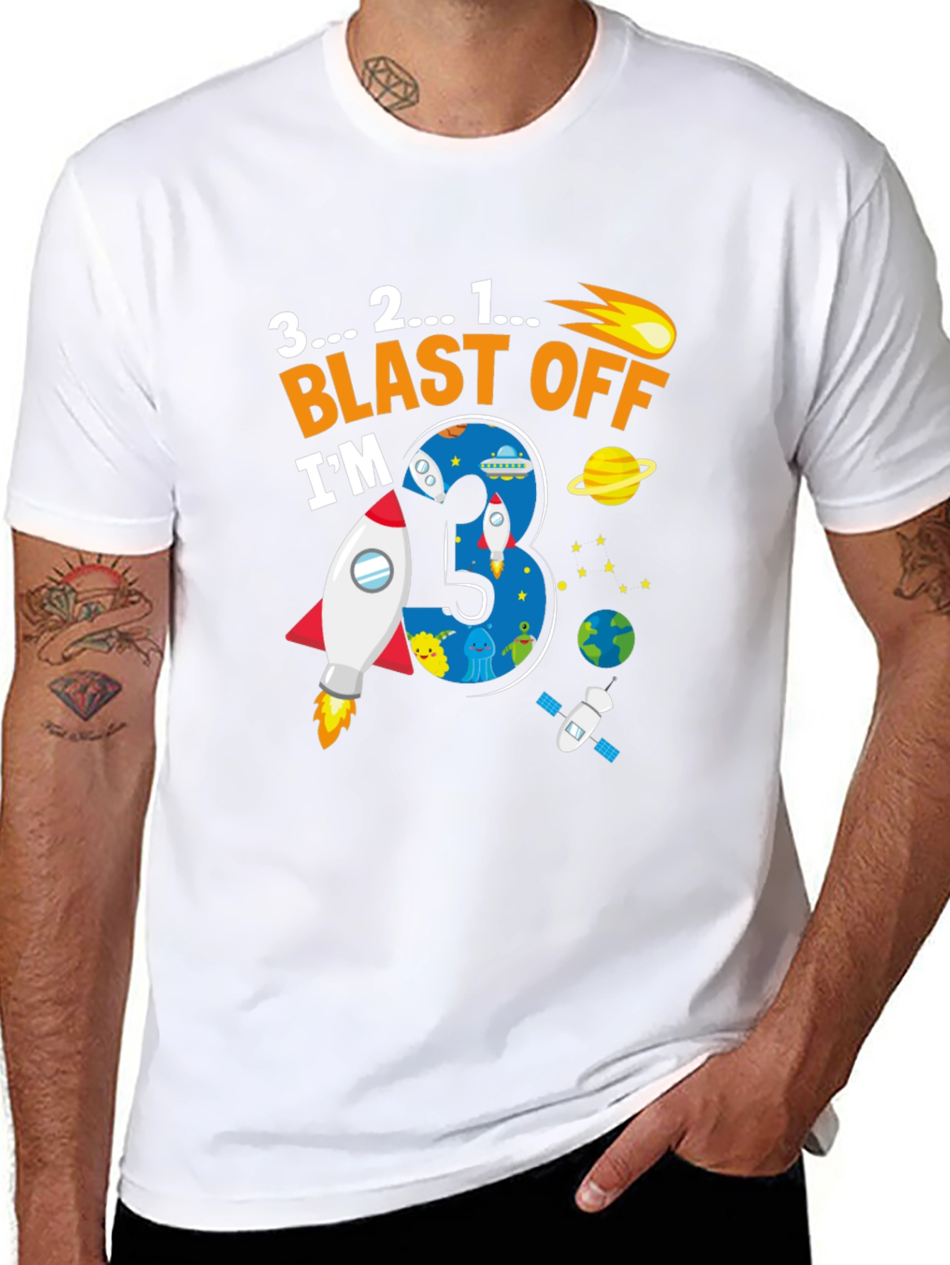 Blast Off 3rd Birthday T-Shirt