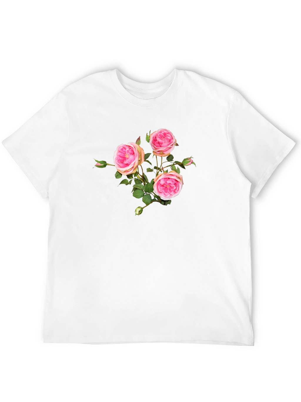 Elegant Roses Black T-Shirt