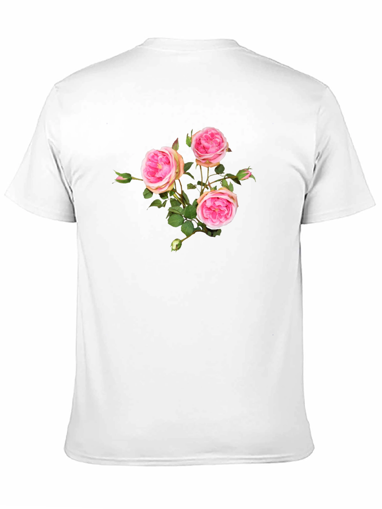 Elegant Roses Black T-Shirt