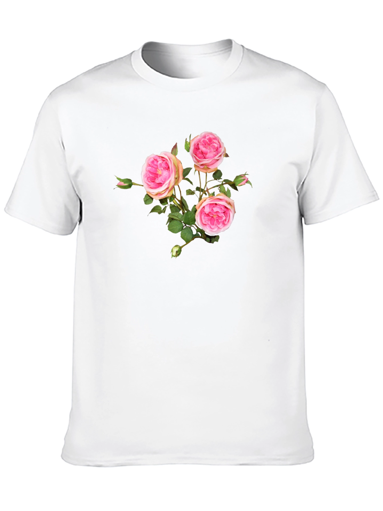 Elegant Roses Black T-Shirt