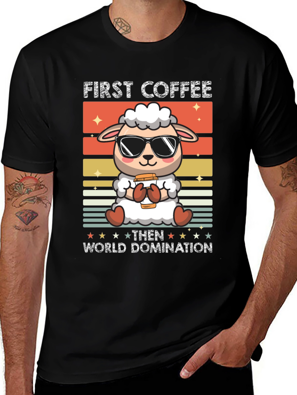 First Coffee Then World Domination T-Shirt