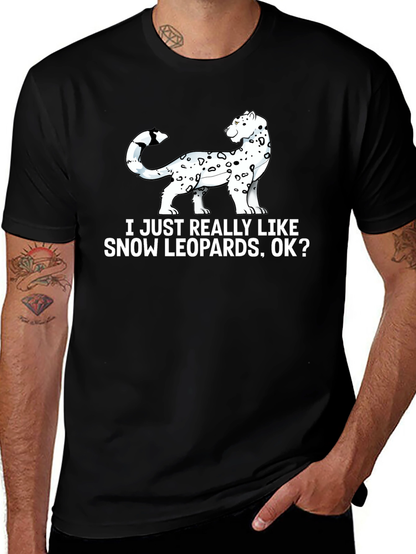 Snow Leopard Lover Graphic T-Shirt