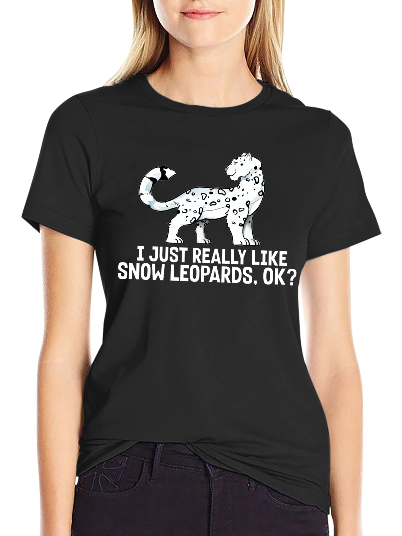 Snow Leopard Lover Graphic T-Shirt