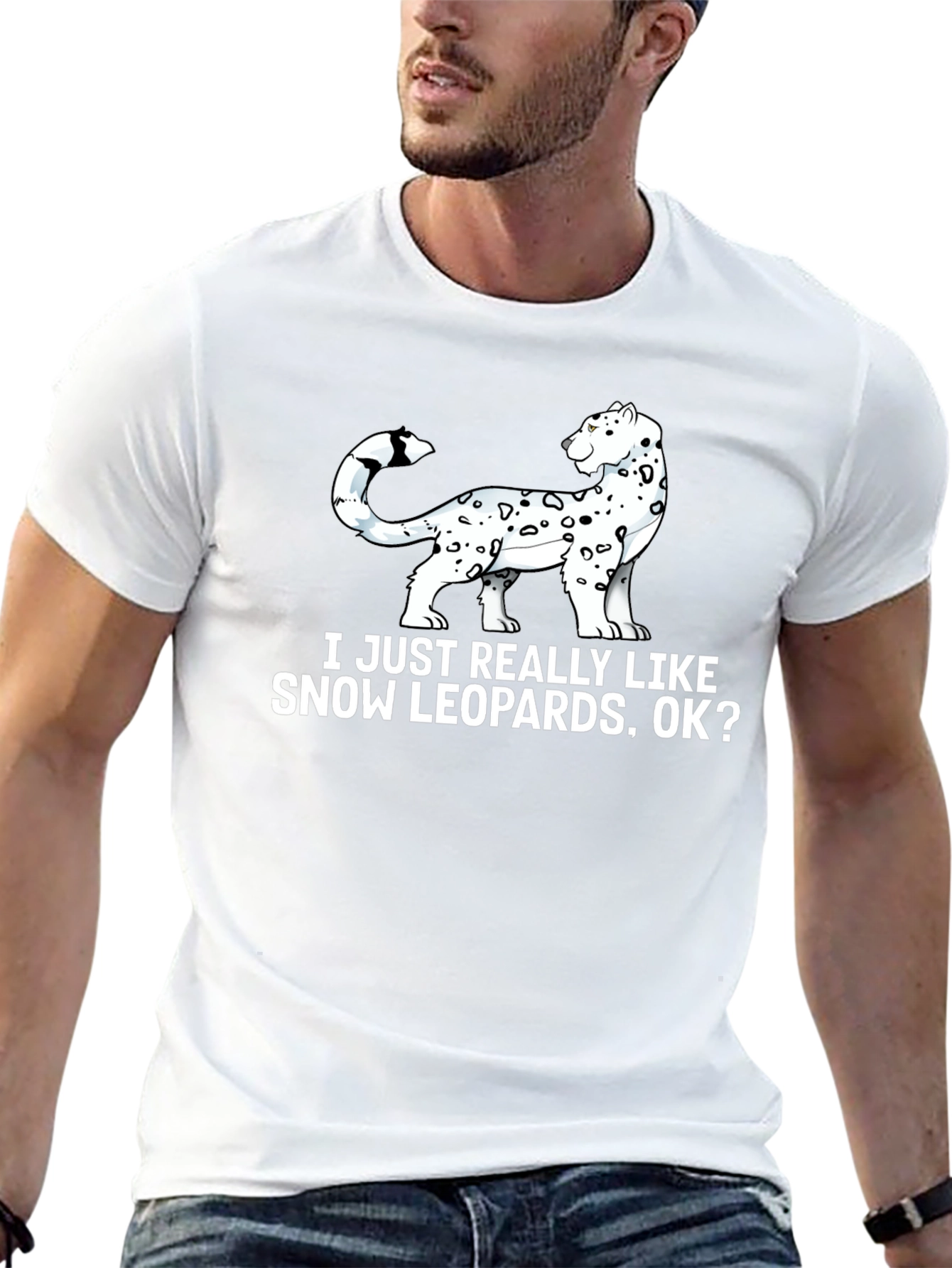 Snow Leopard Lover Graphic T-Shirt