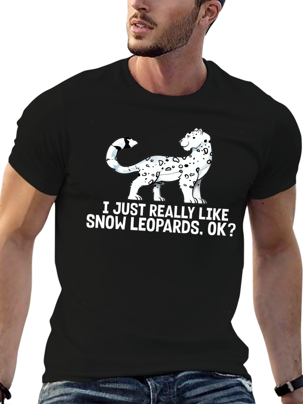 Snow Leopard Lover Graphic T-Shirt