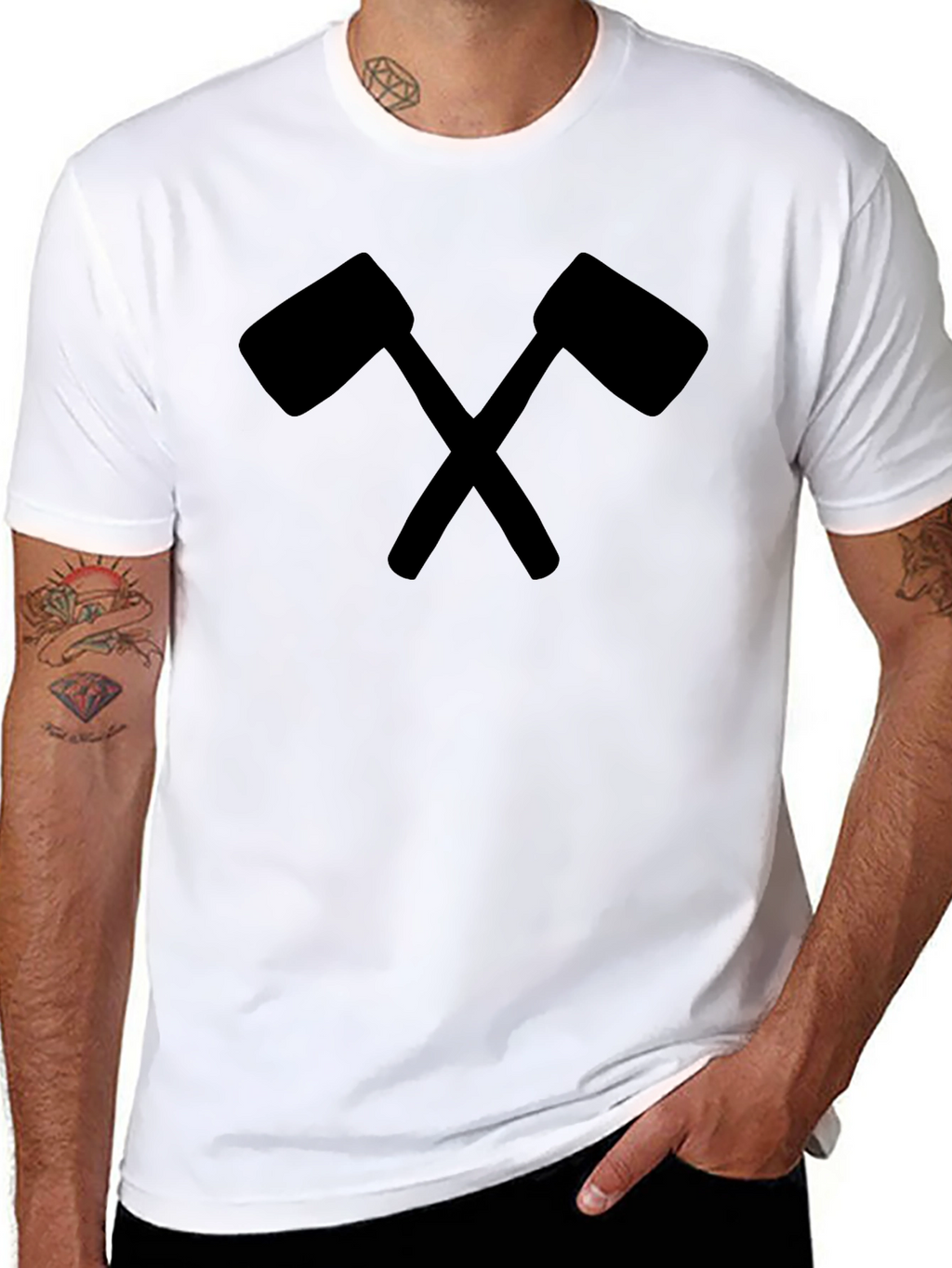 Crossed Hammers Graphic Tee - Miner Black T-Shirt