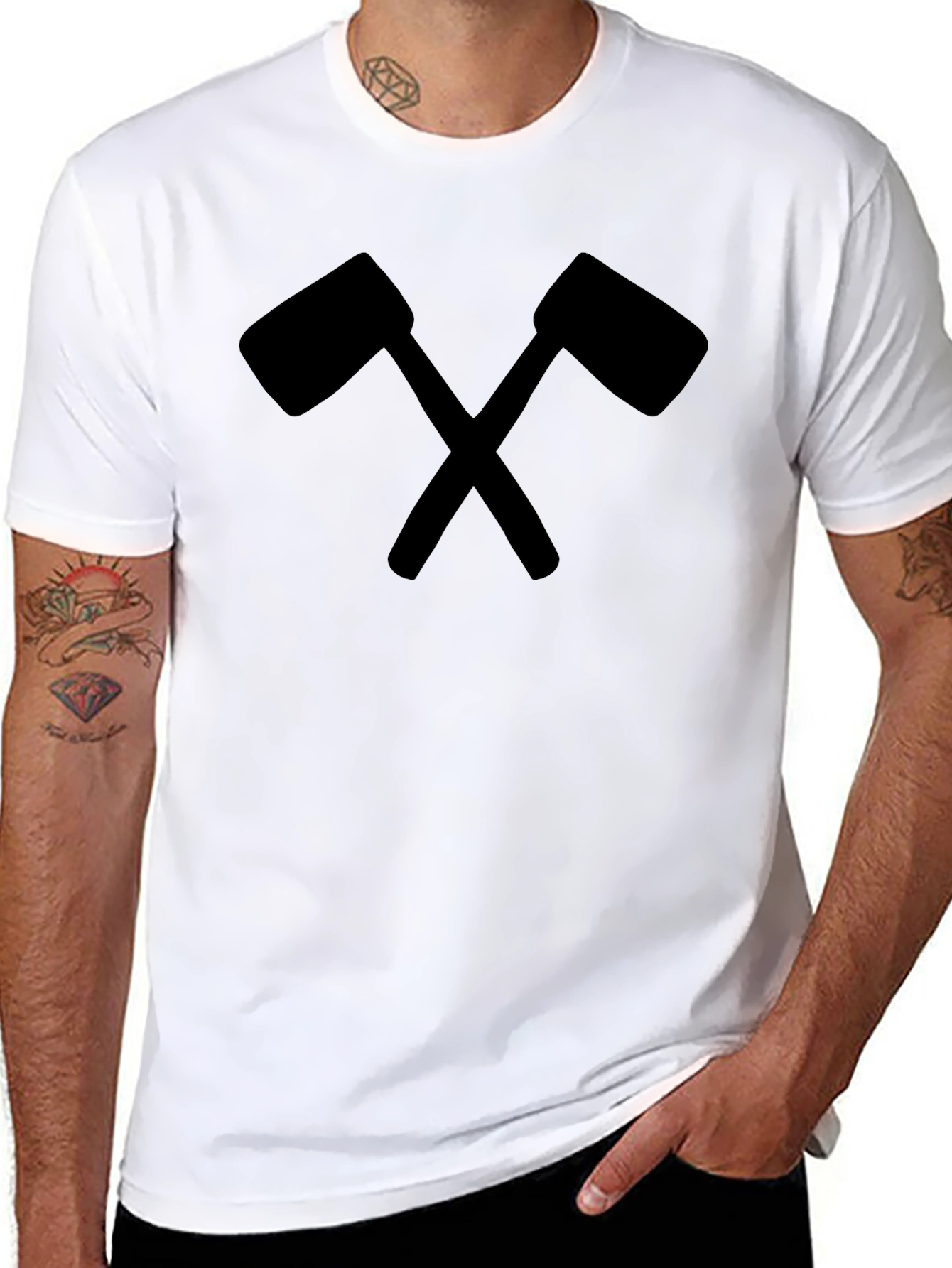 Crossed Hammers Graphic Tee - Miner Black T-Shirt