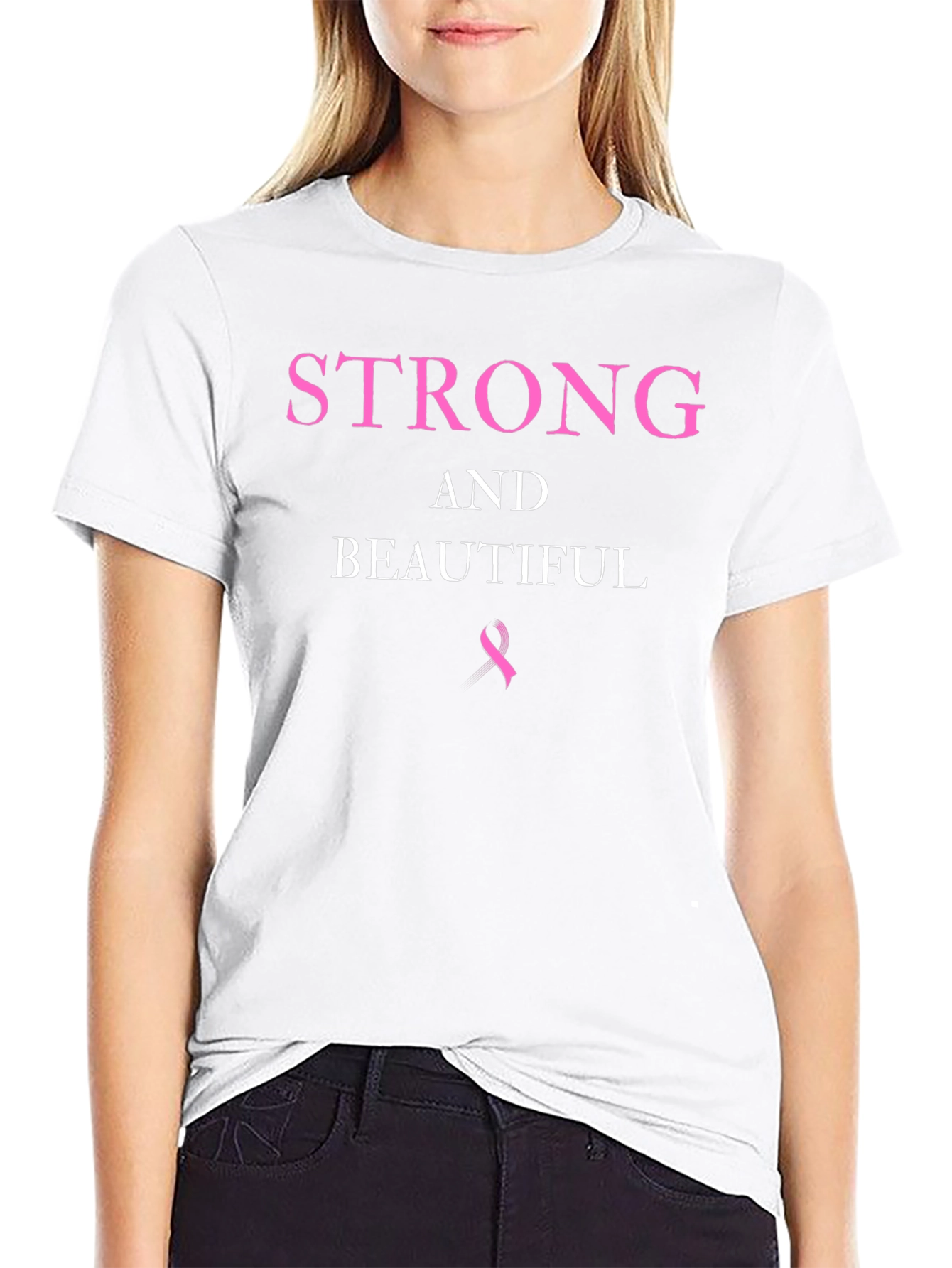 Strong & Beautiful Breast Cancer Awareness T-Shirt