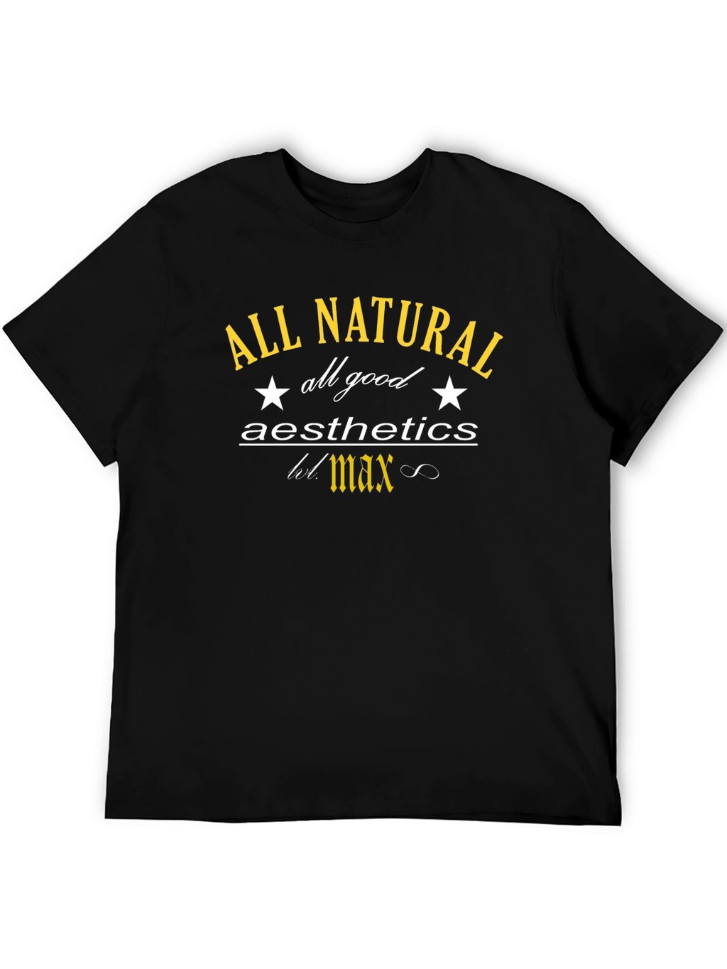 All Natural Aesthetics Black Graphic Tee