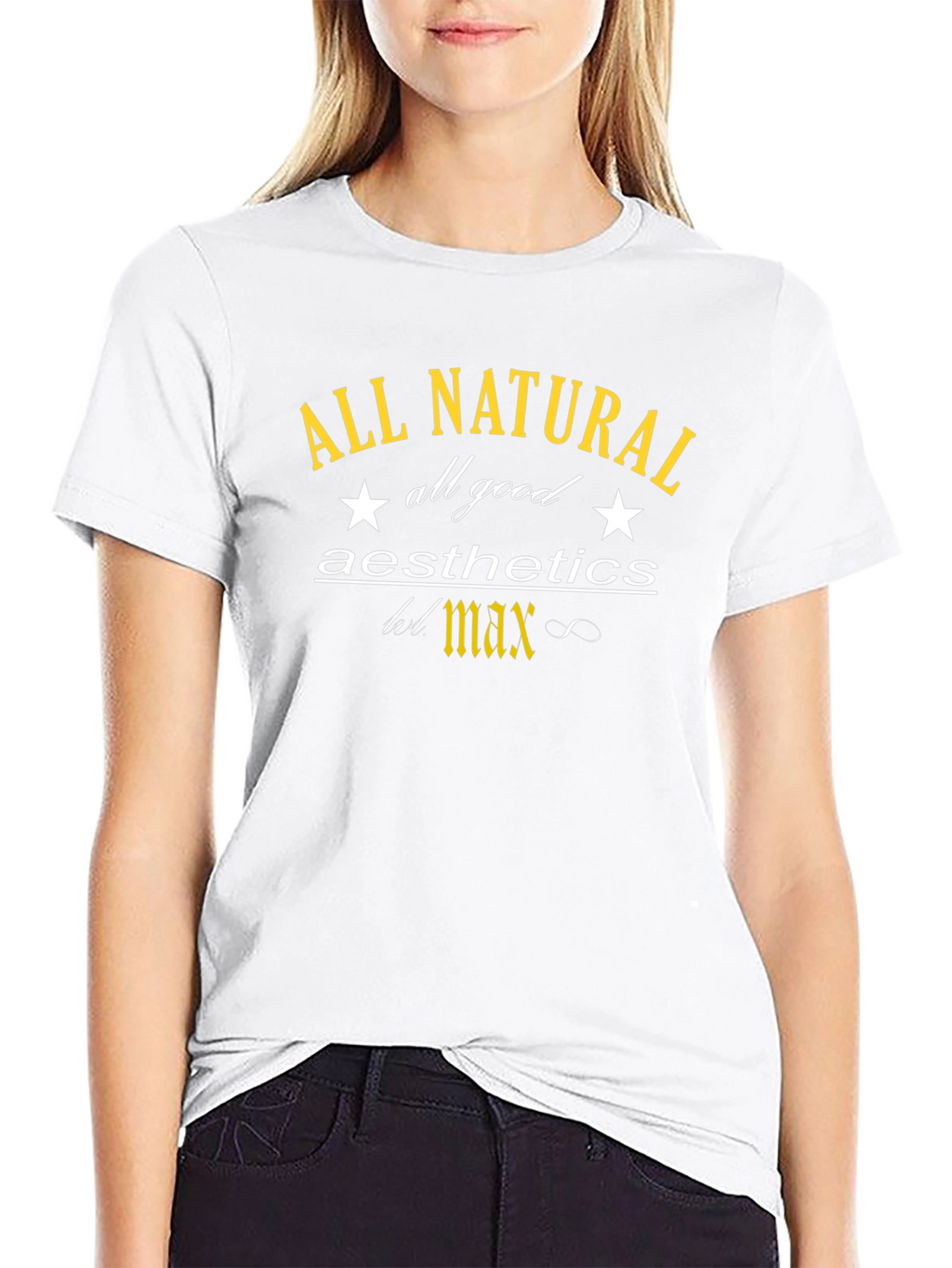 All Natural Aesthetics Black Graphic Tee