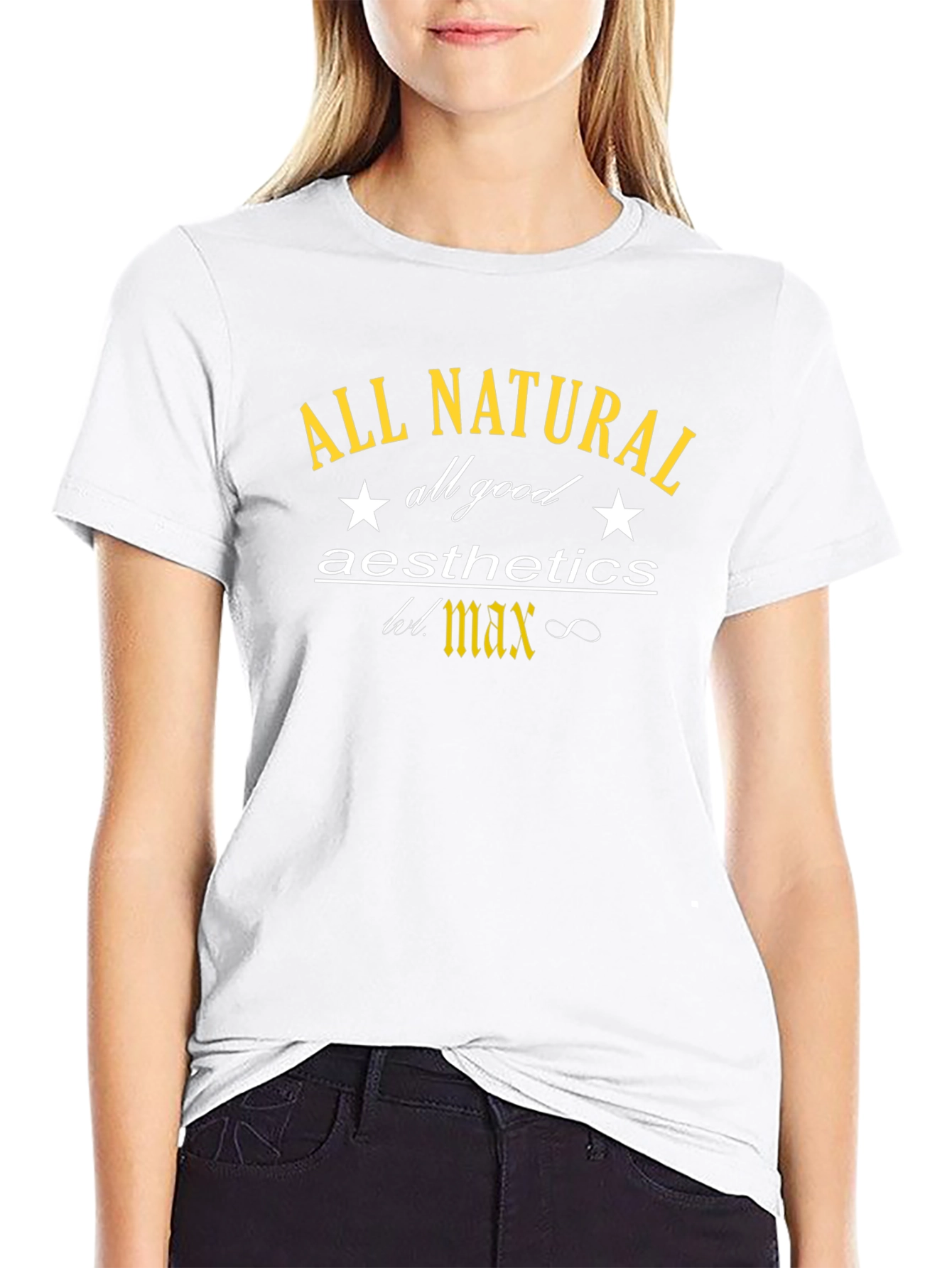 All Natural Aesthetics Black Graphic Tee