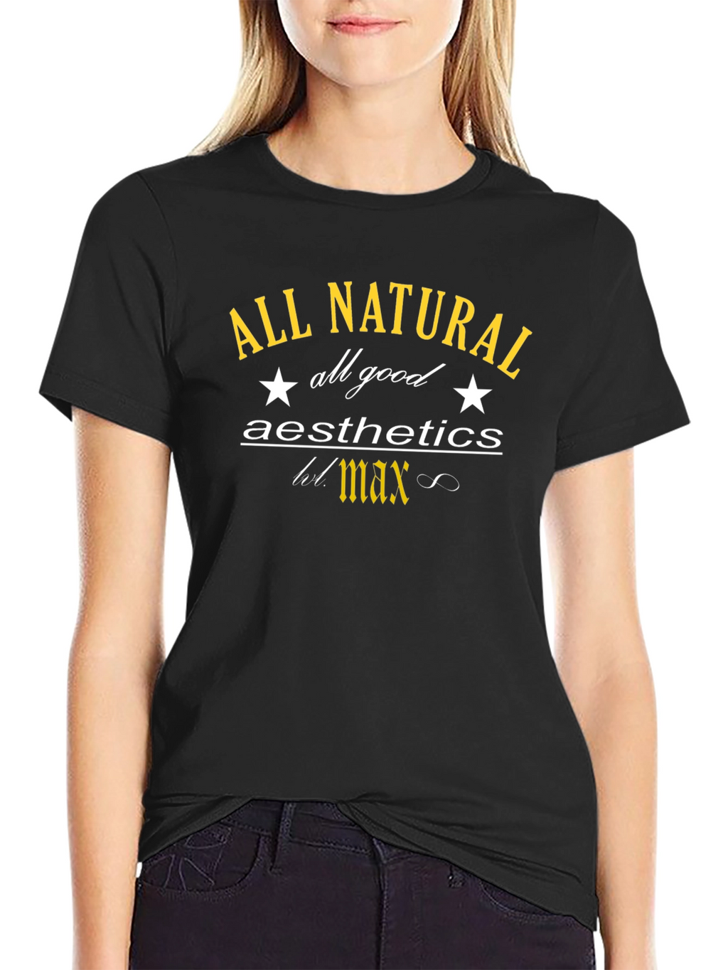 All Natural Aesthetics Black Graphic Tee