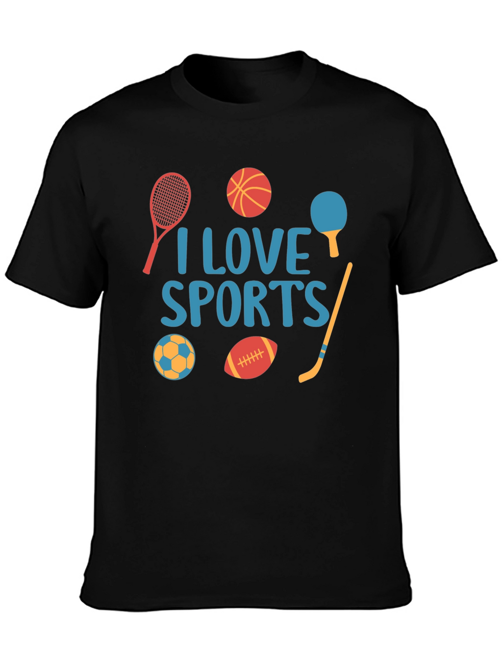 I Love Sports Graphic T-Shirt