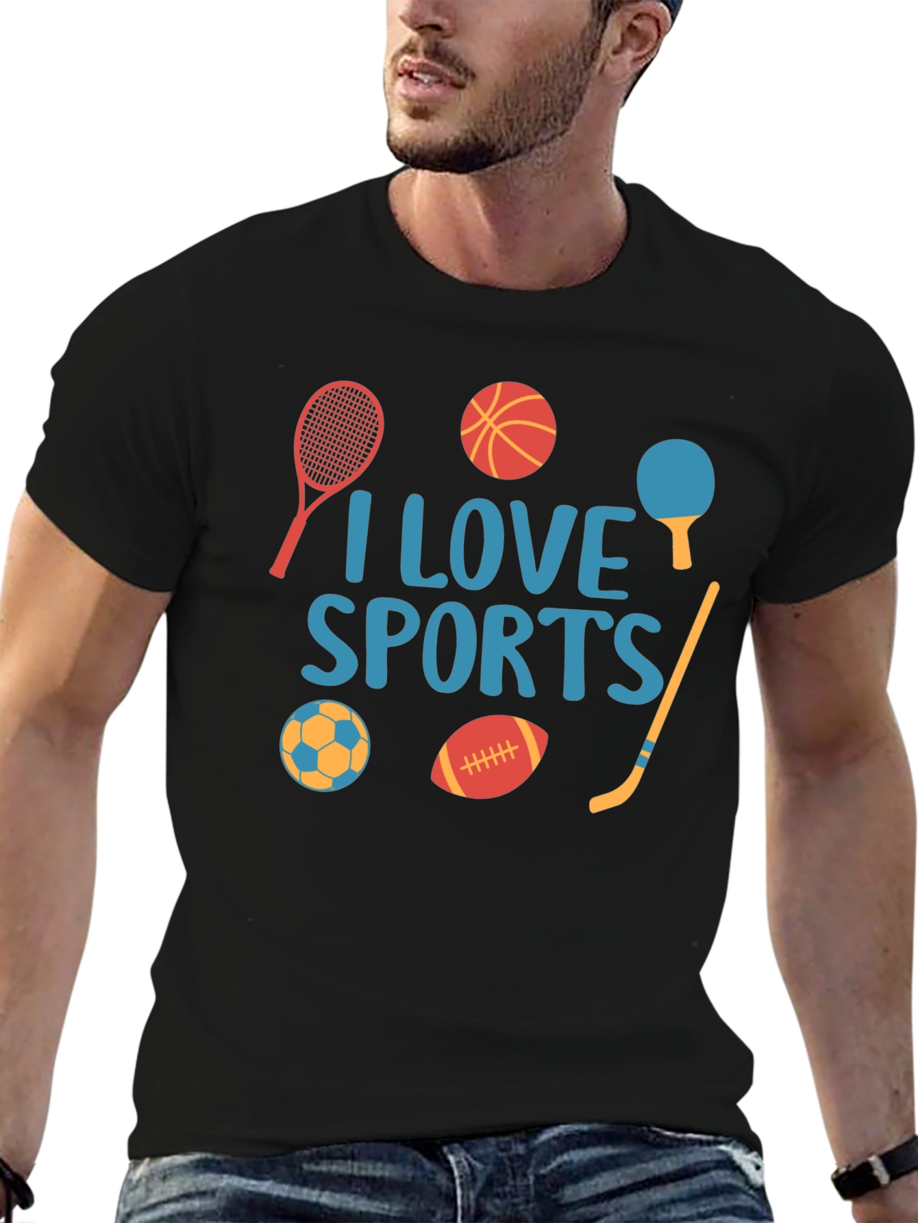 I Love Sports Graphic T-Shirt