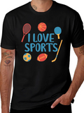 I Love Sports Graphic T-Shirt