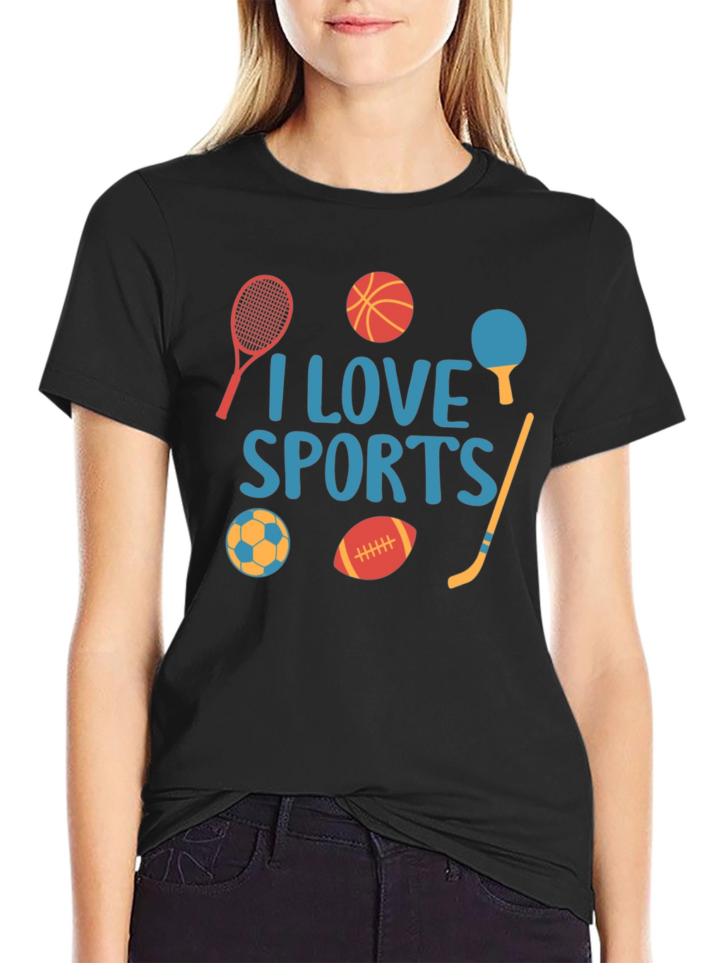 I Love Sports Graphic T-Shirt