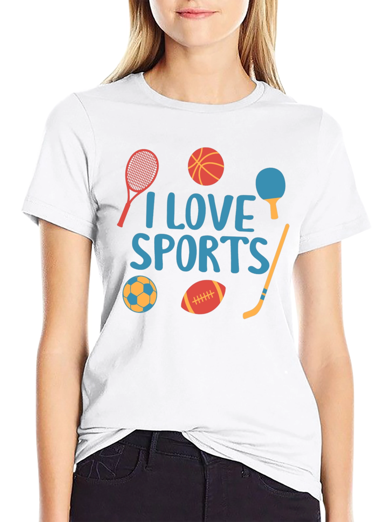 I Love Sports Graphic T-Shirt