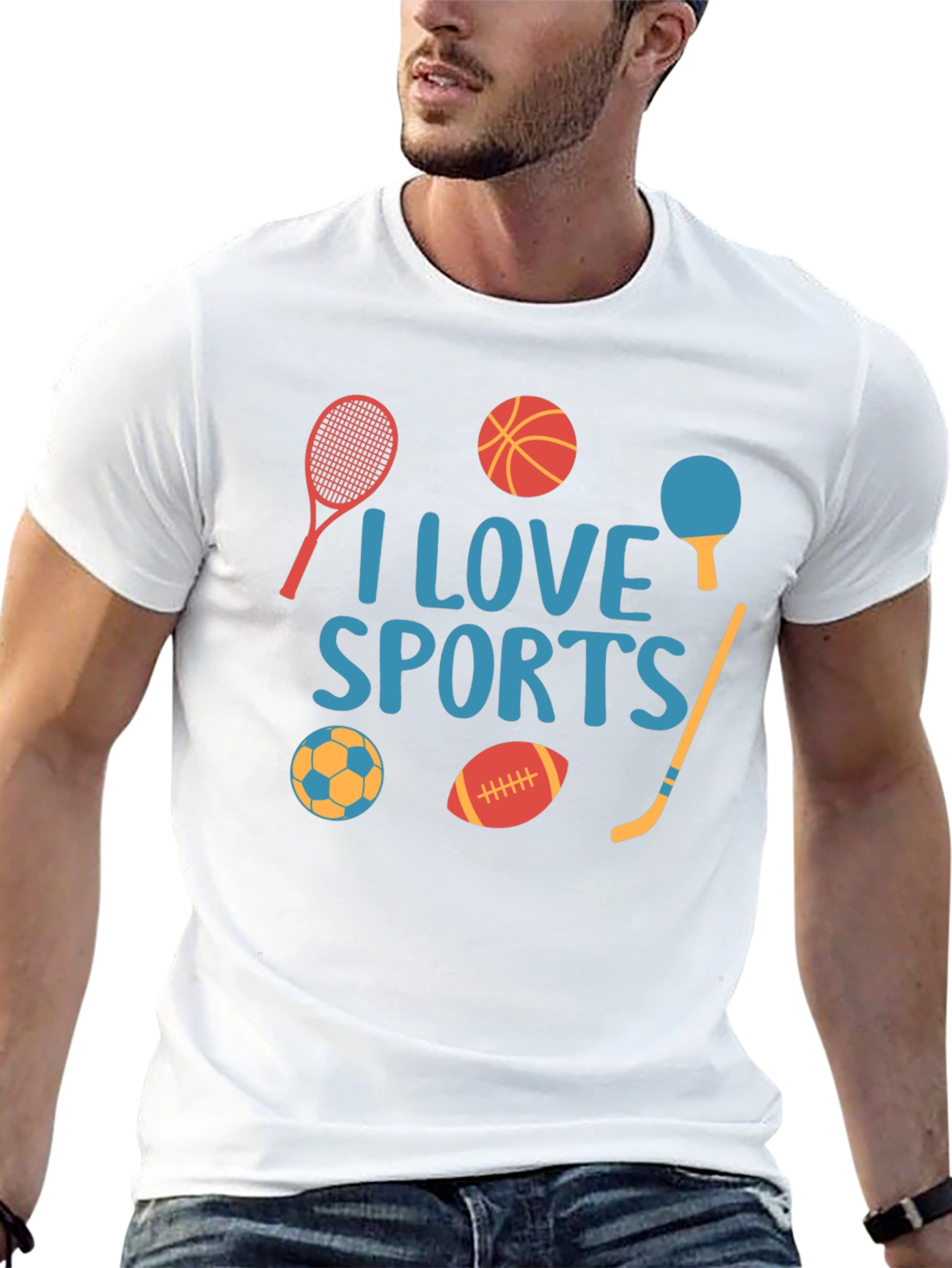 I Love Sports Graphic T-Shirt