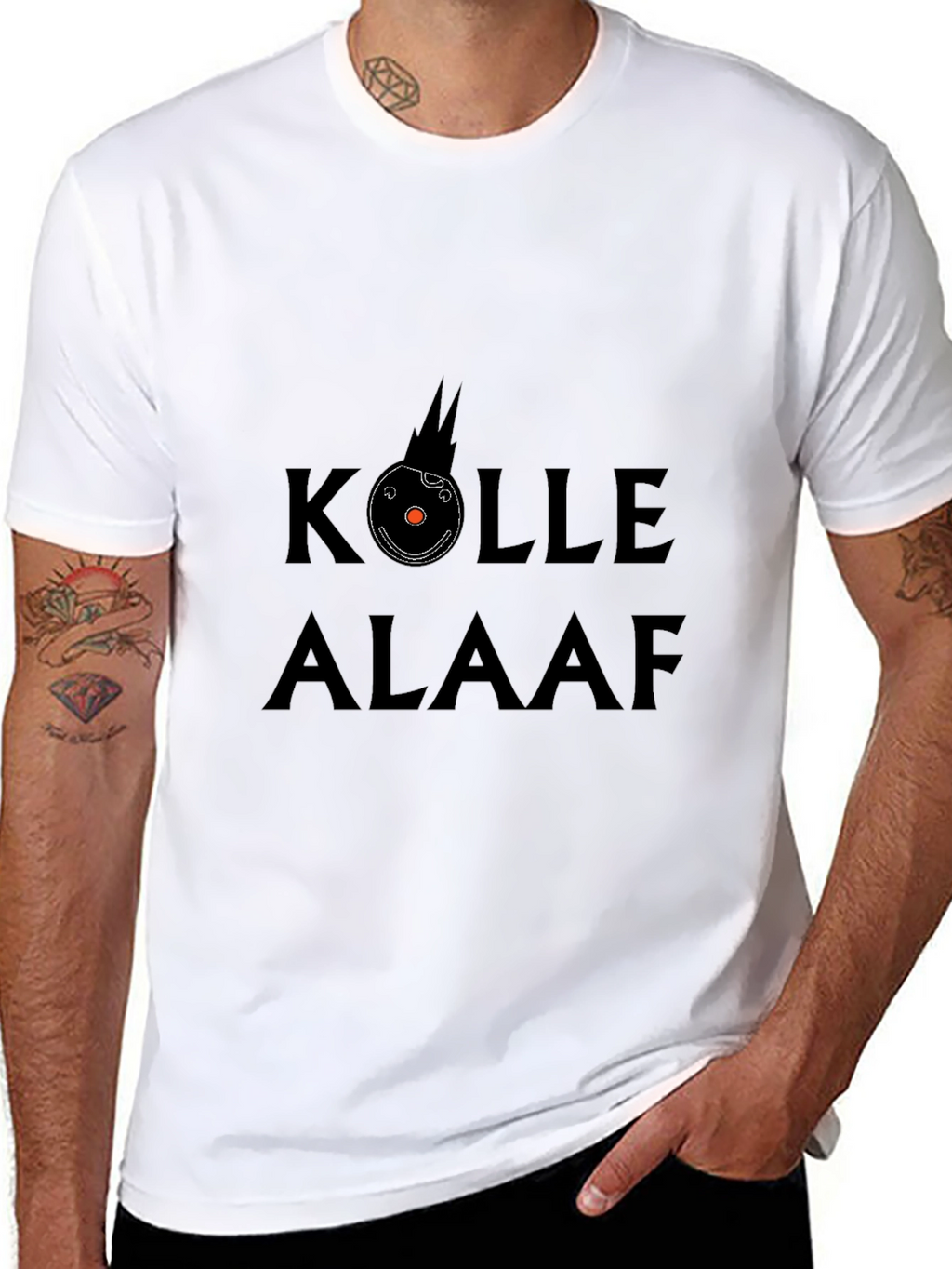 Kolle Alaaf Graphic Print Black T-Shirt