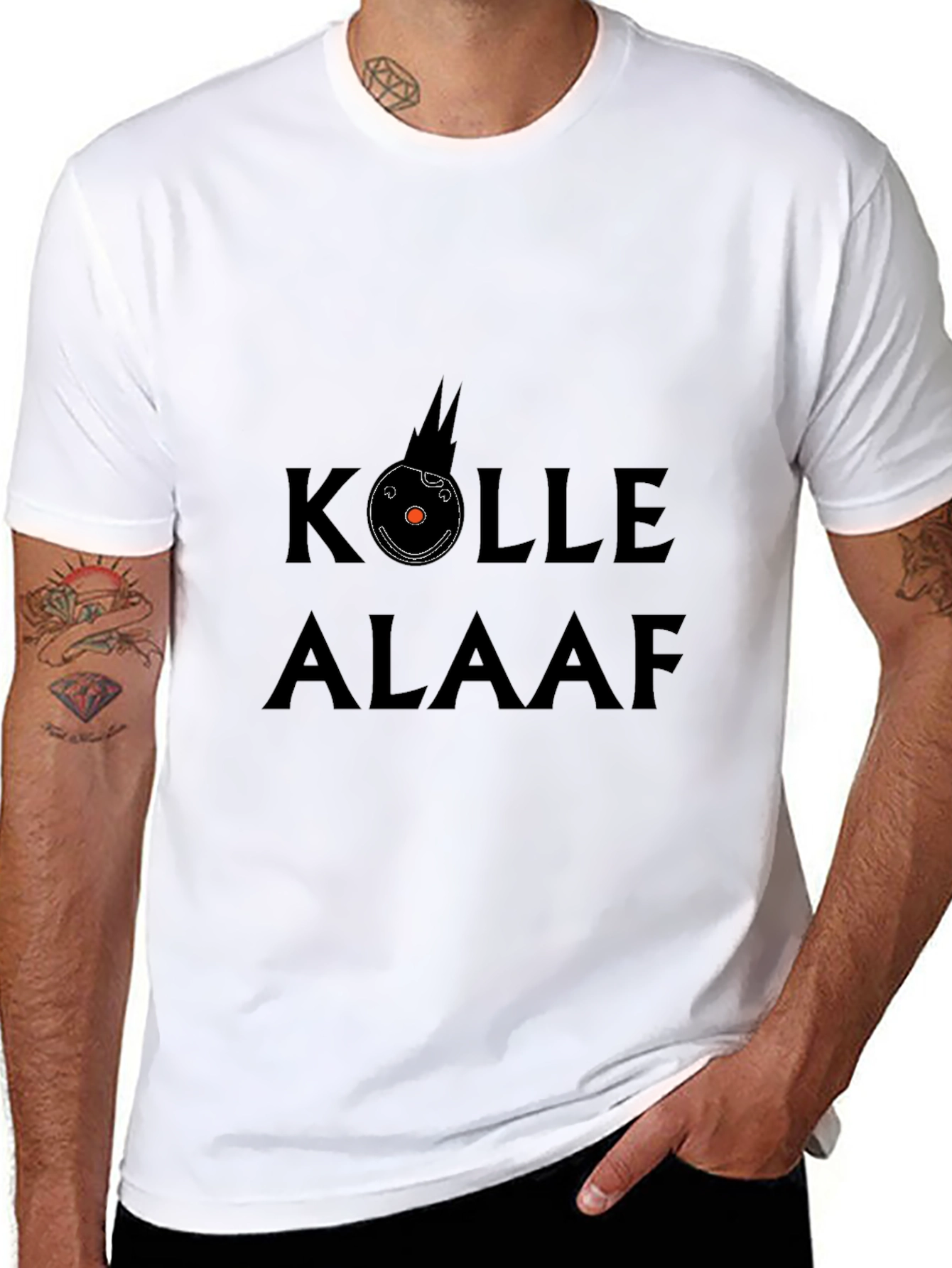 Kolle Alaaf Graphic Print Black T-Shirt