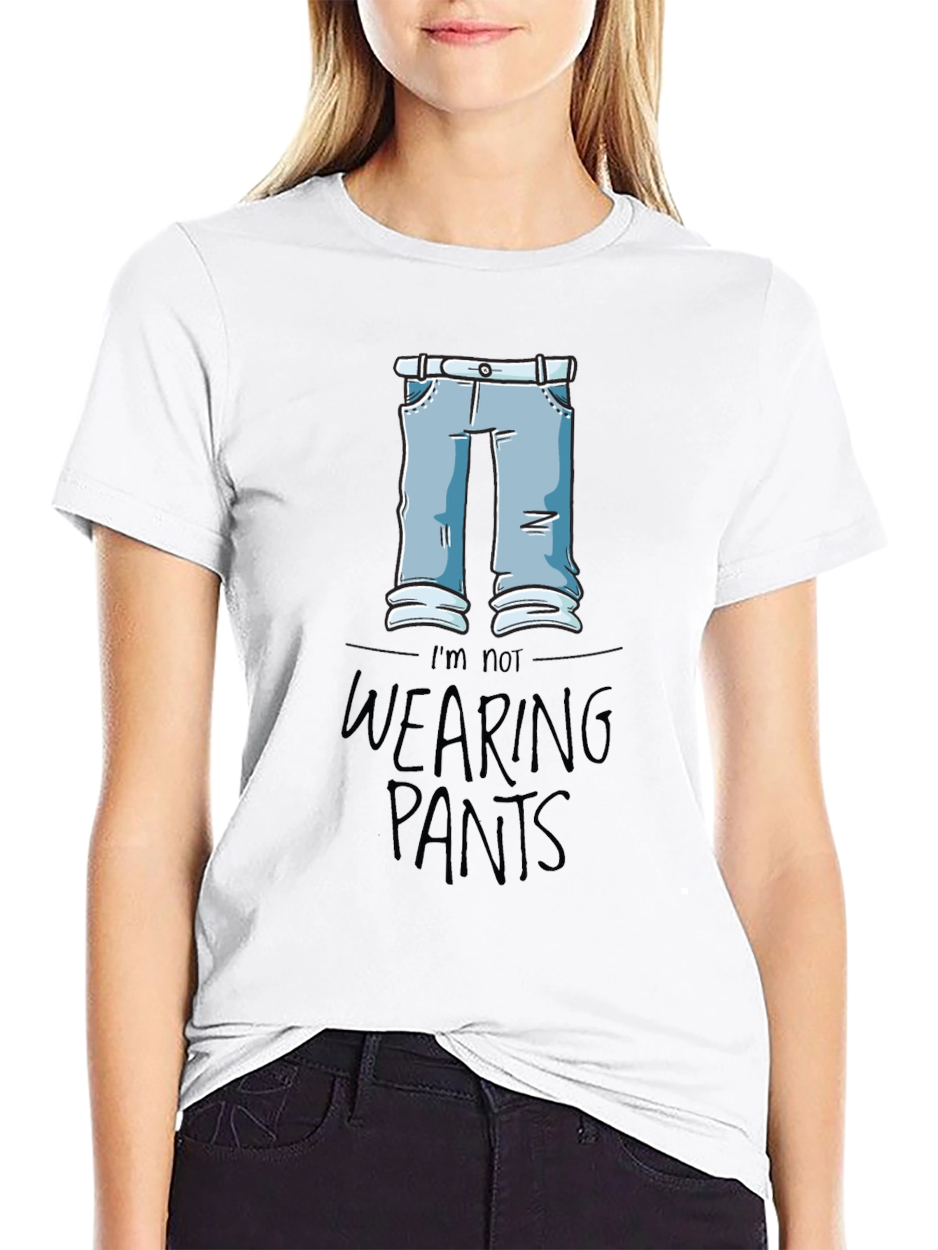 Funny Im Not Wearing Pants Graphic Tee