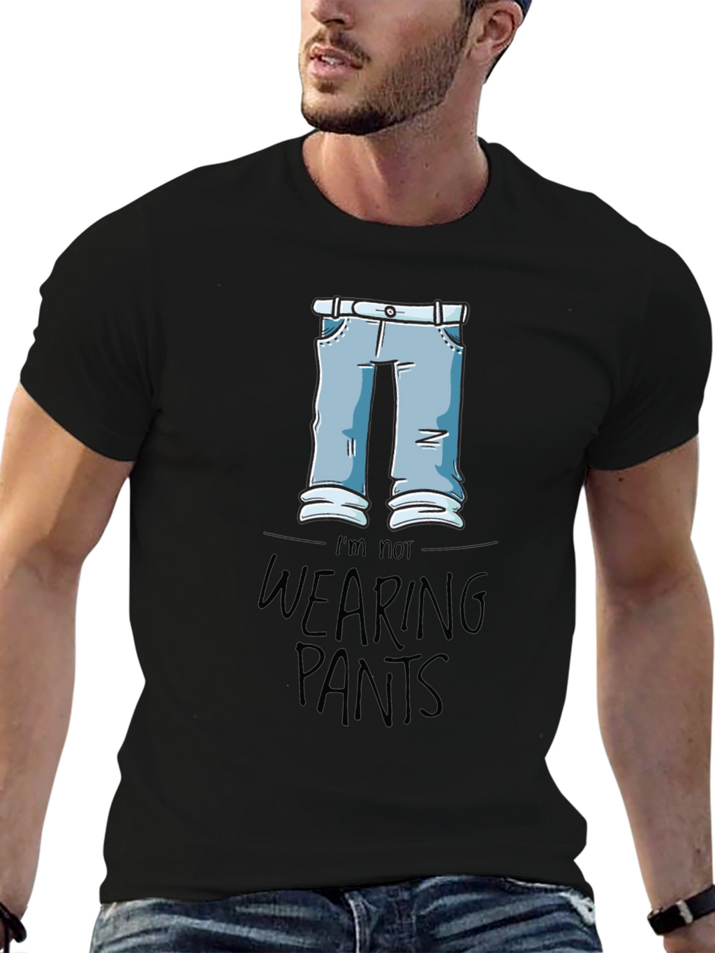 Funny Im Not Wearing Pants Graphic Tee