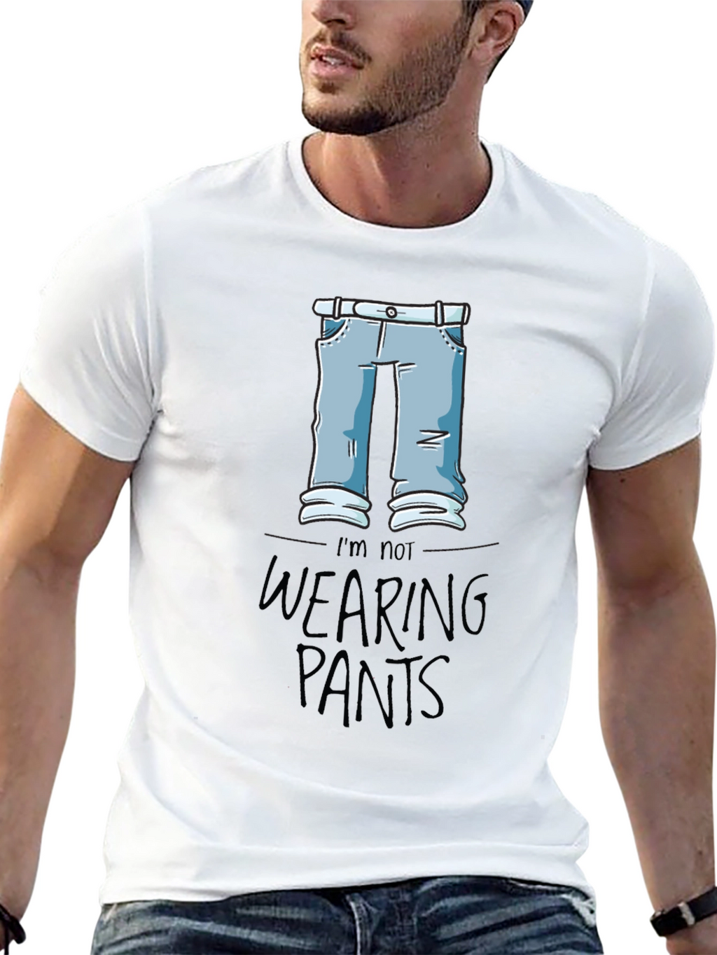 Funny Im Not Wearing Pants Graphic Tee