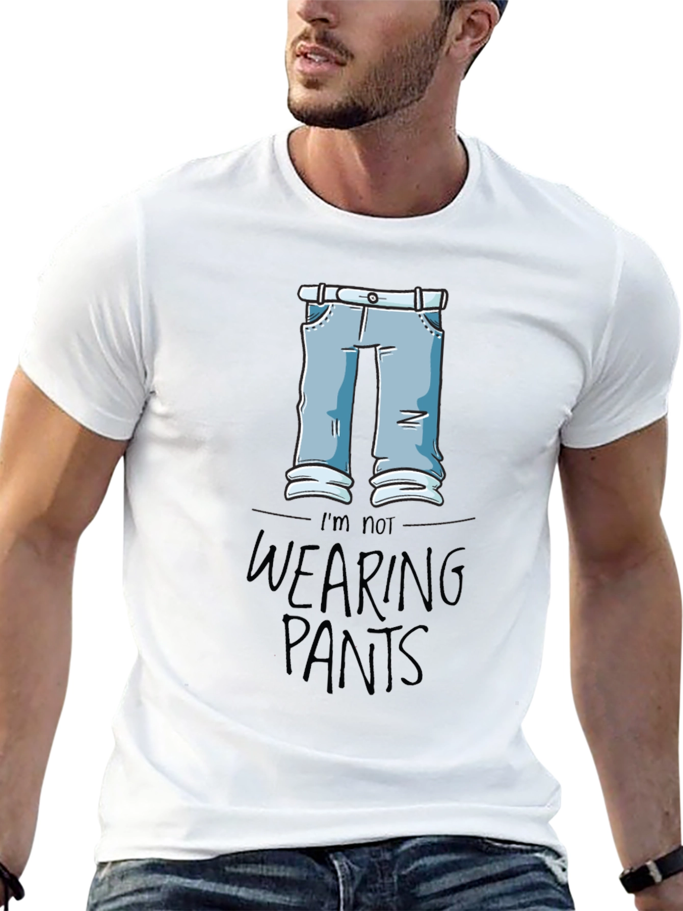 Funny Im Not Wearing Pants Graphic Tee