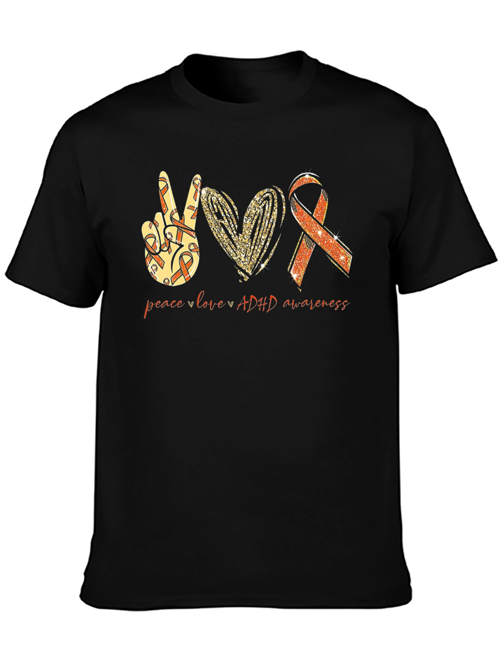ADHD Awareness Peace Love T-Shirt