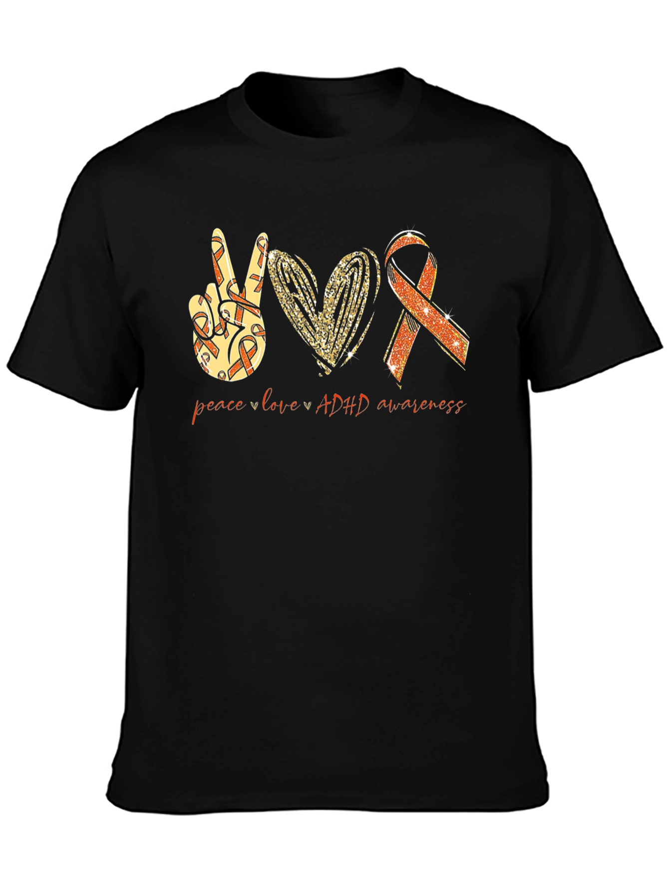 ADHD Awareness Peace Love T-Shirt