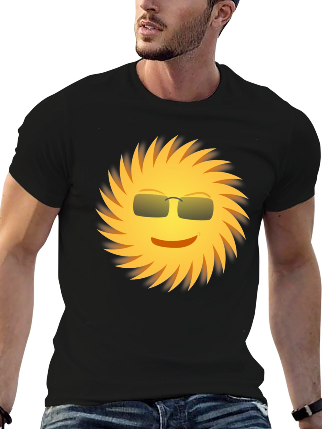 Cool Sun Graphic Tee - Black Unisex Shirt