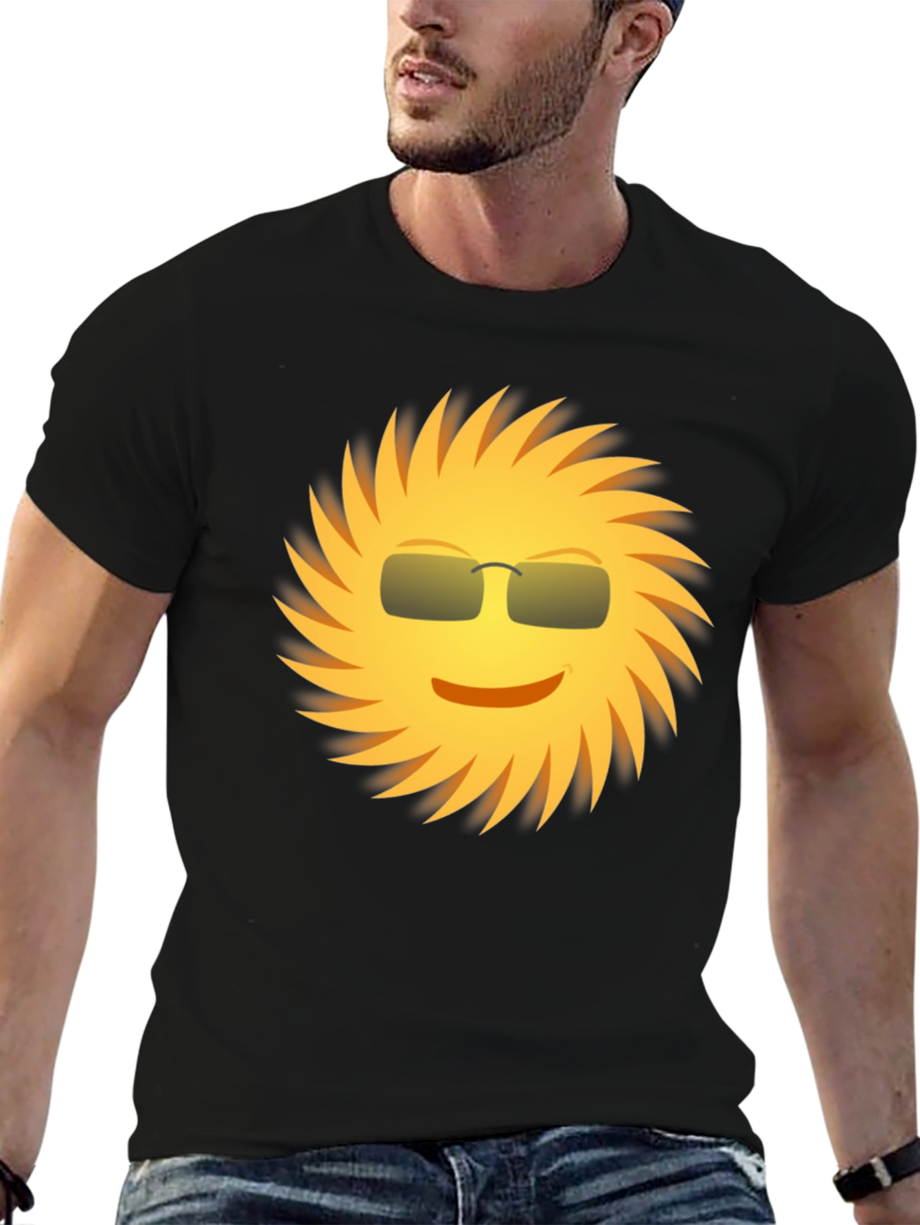 Cool Sun Graphic Tee - Black Unisex Shirt