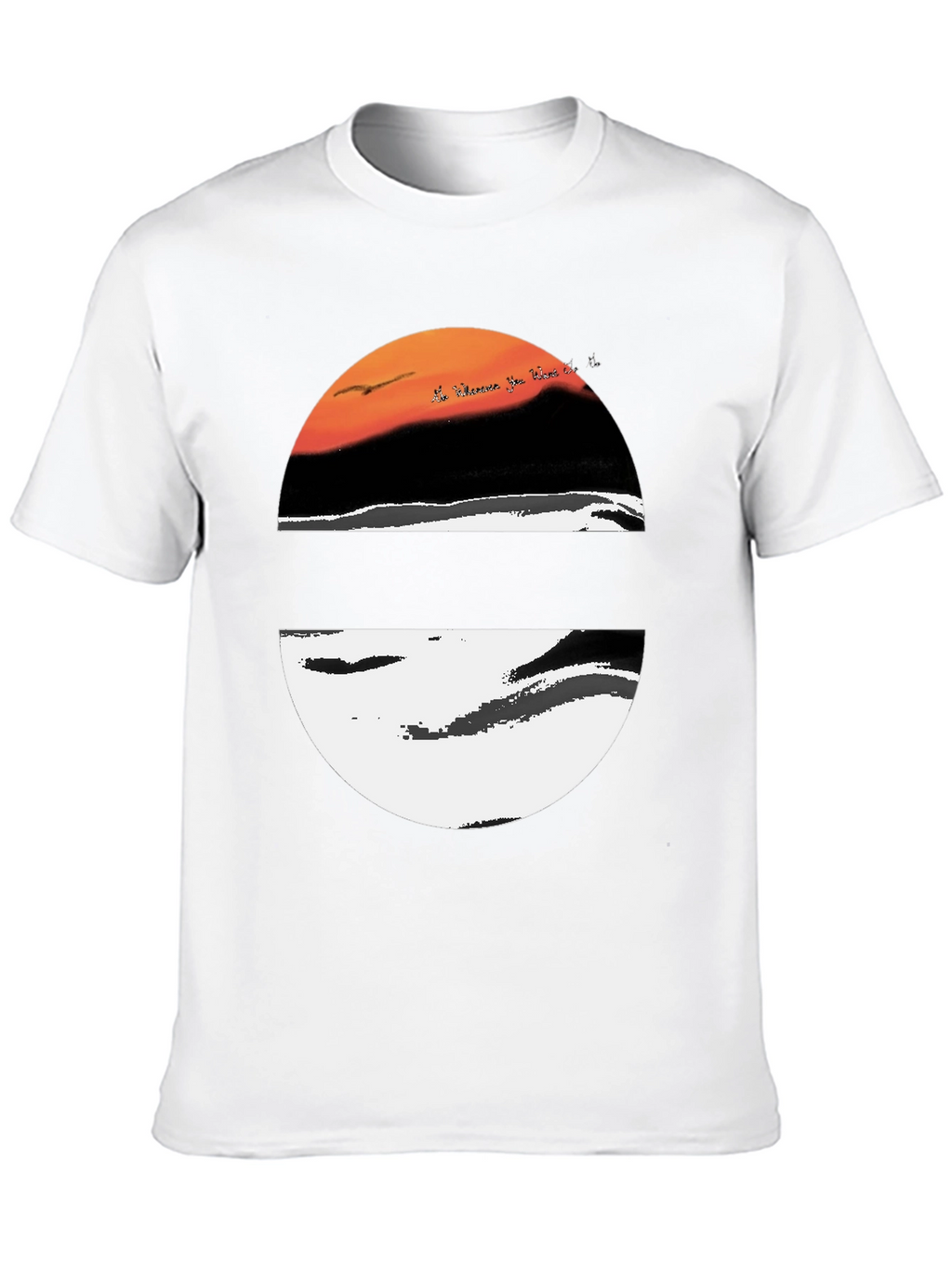 Sunset Graphic Tee - Stylish Round Design