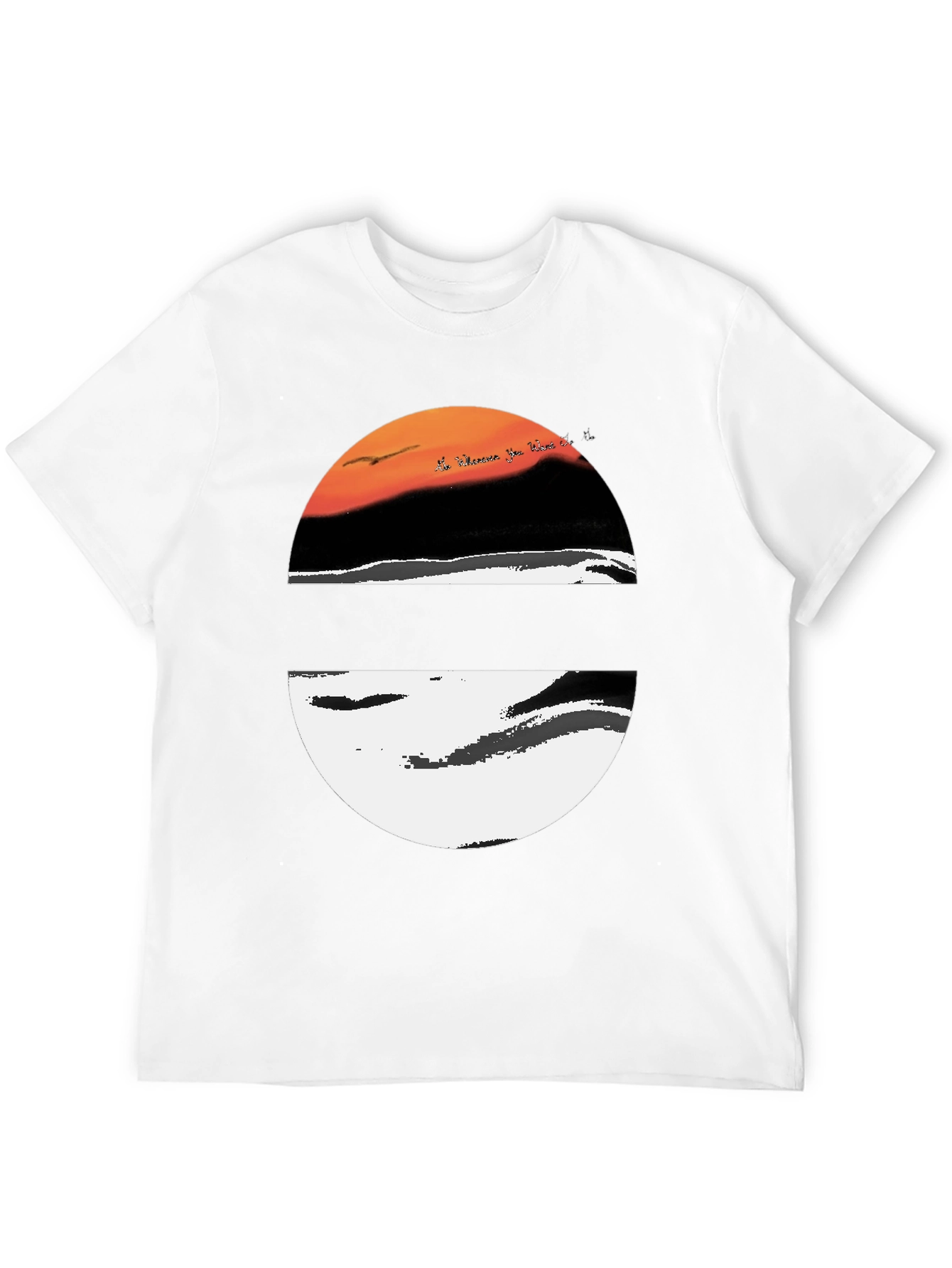 Sunset Graphic Tee - Stylish Round Design