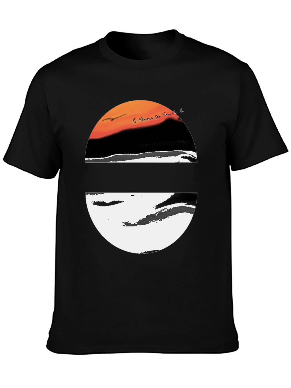Sunset Graphic Tee - Stylish Round Design