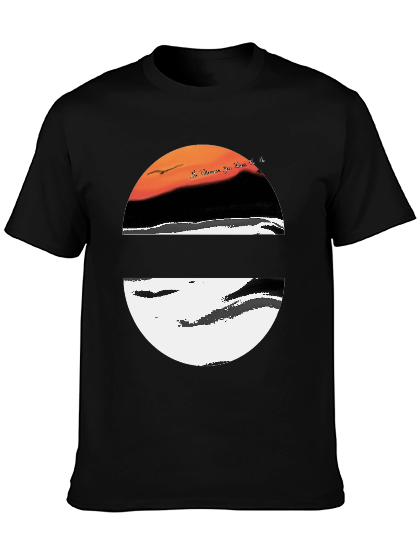Sunset Graphic Tee - Stylish Round Design