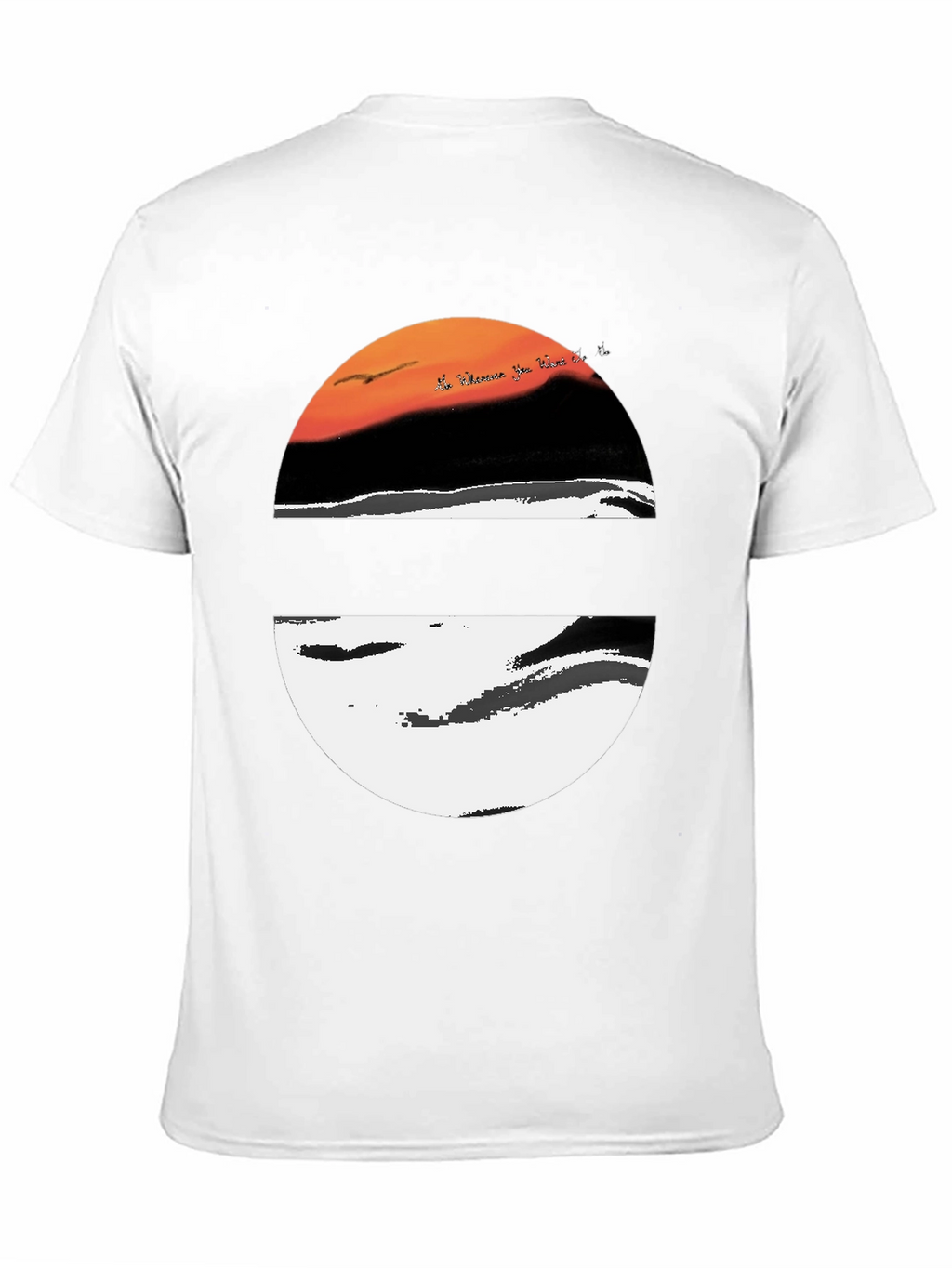 Sunset Graphic Tee - Stylish Round Design