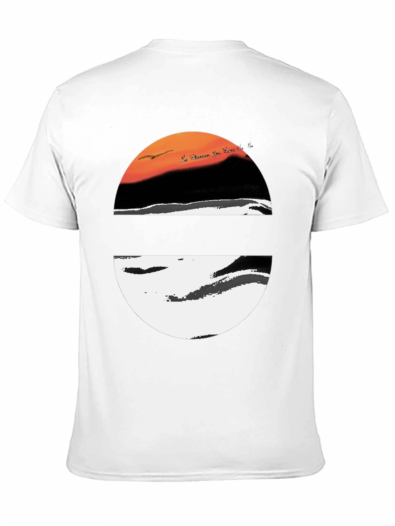 Sunset Graphic Tee - Stylish Round Design