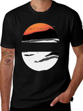 Sunset Graphic Tee - Stylish Round Design
