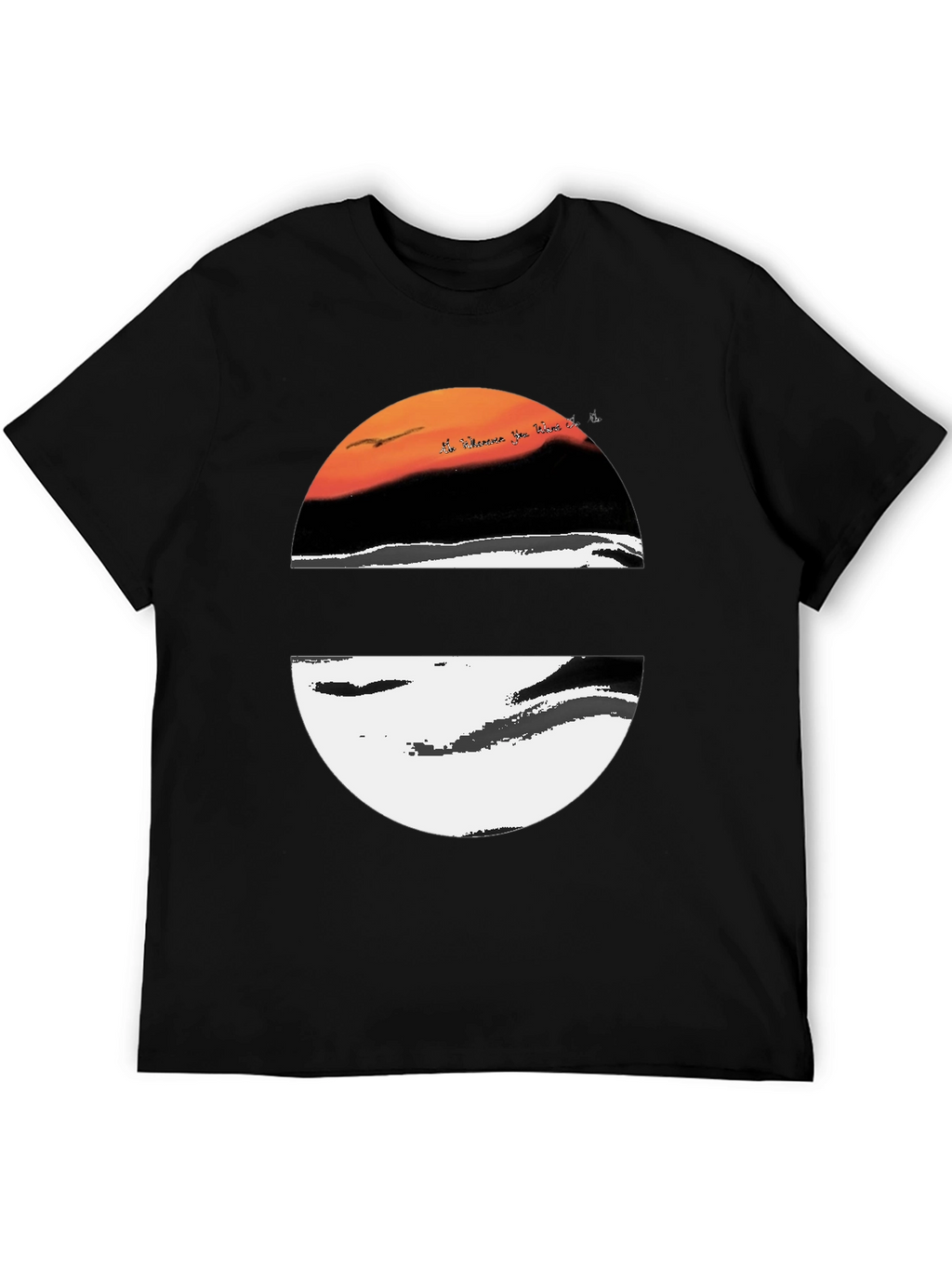 Sunset Graphic Tee - Stylish Round Design