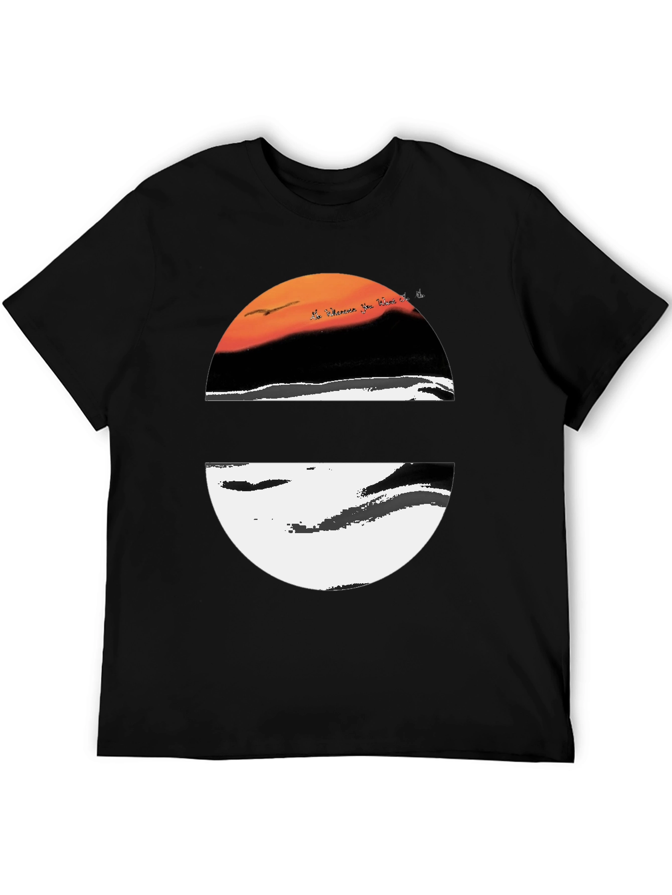 Sunset Graphic Tee - Stylish Round Design