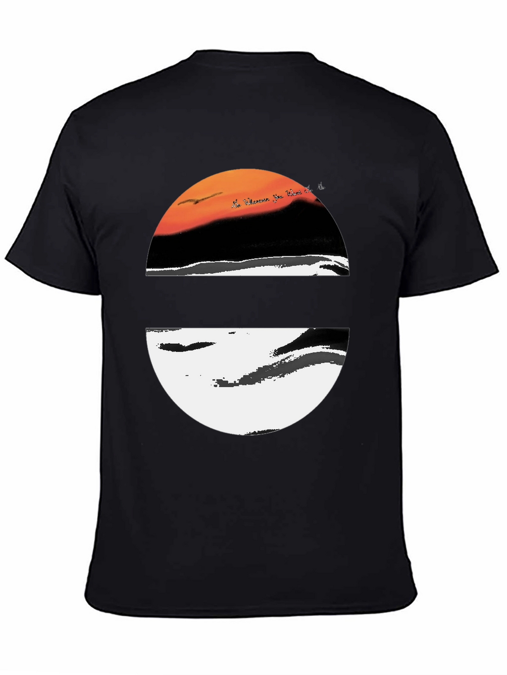 Sunset Graphic Tee - Stylish Round Design