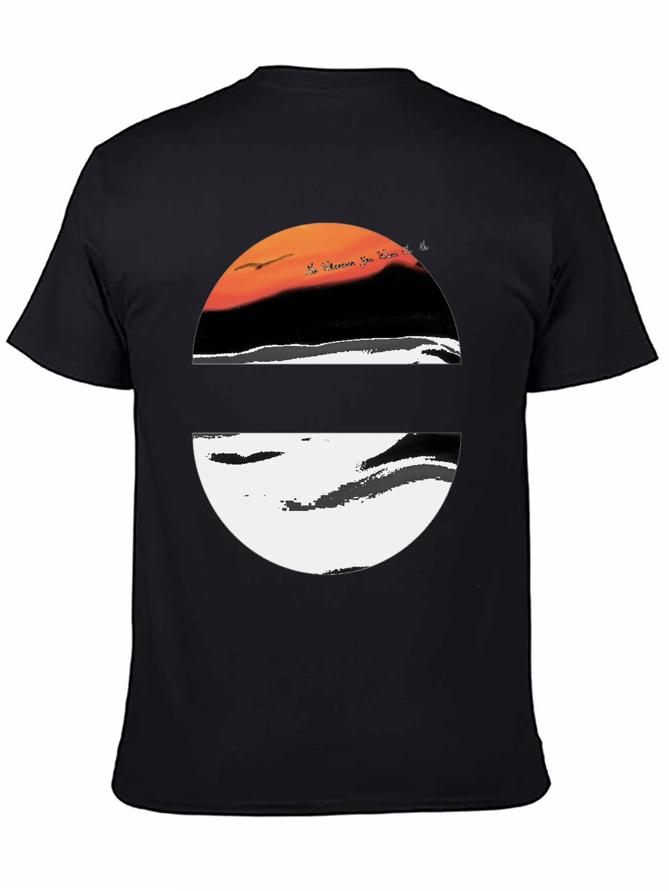 Sunset Graphic Tee - Stylish Round Design