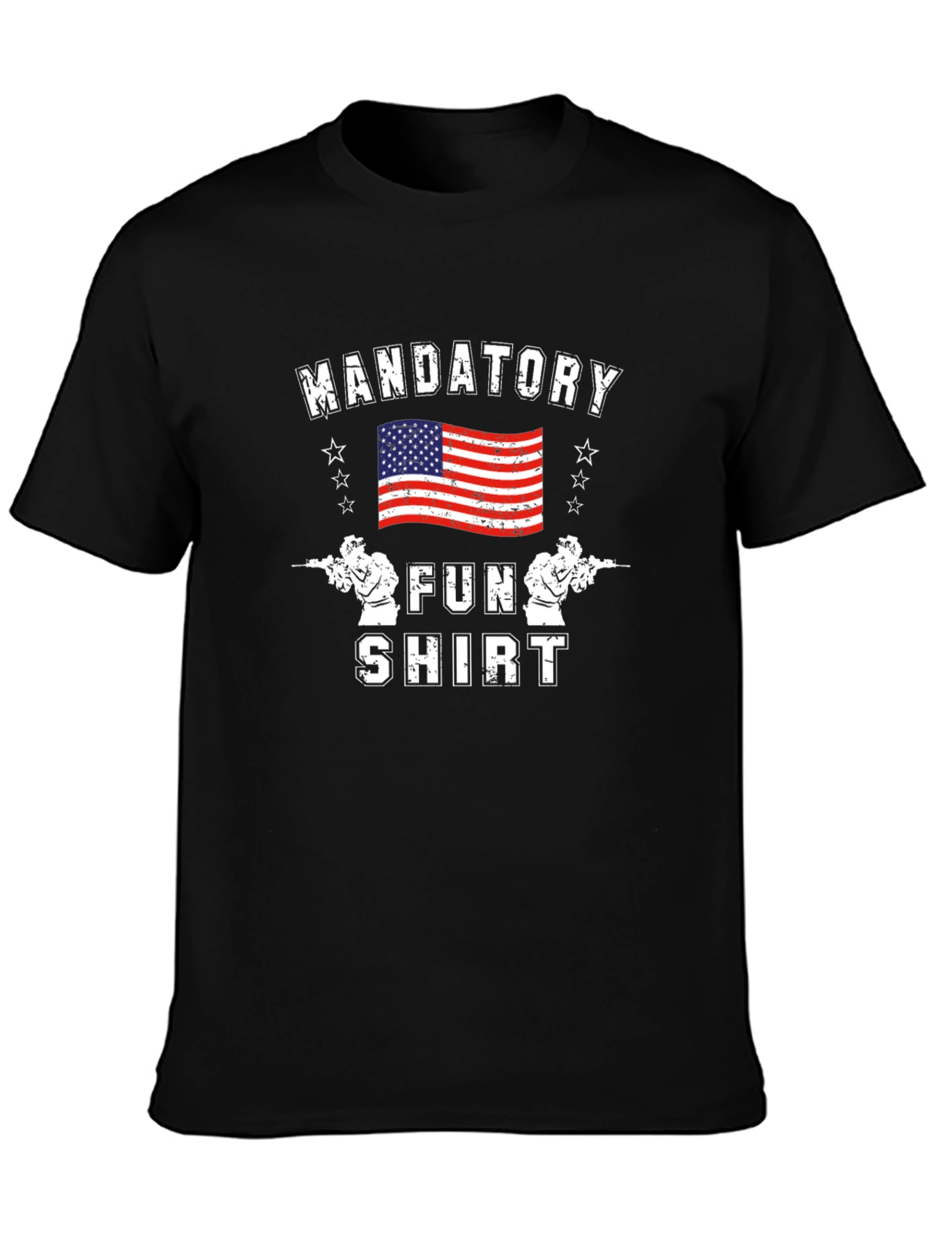 Mandatory Fun Shirt American Flag Graphic Tee