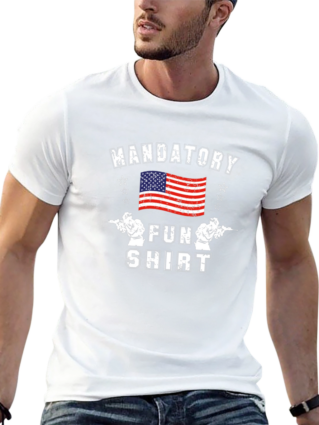 Mandatory Fun Shirt American Flag Graphic Tee